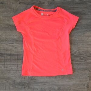 Girls Xersion Pink Fitted Cap Sleeve T-Shirt